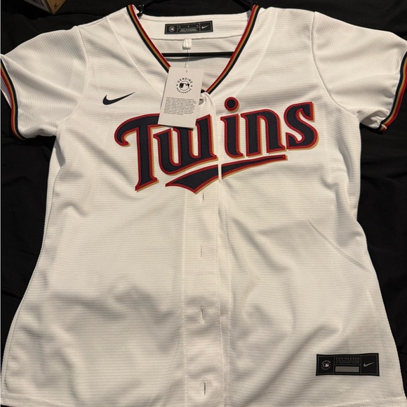 Nike White Twins Jersey with Red and Blue Accents - Picture 1 of 5